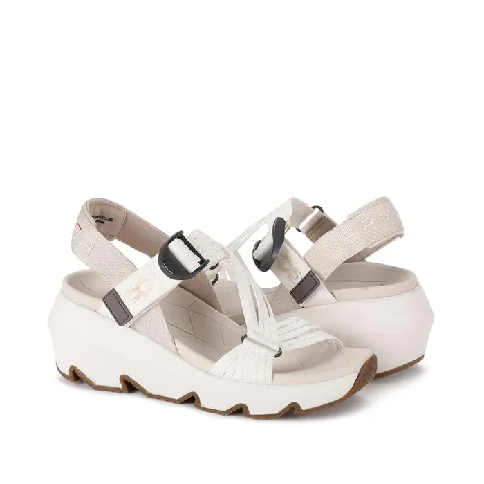 Womens Chersky White Spyder Sandals