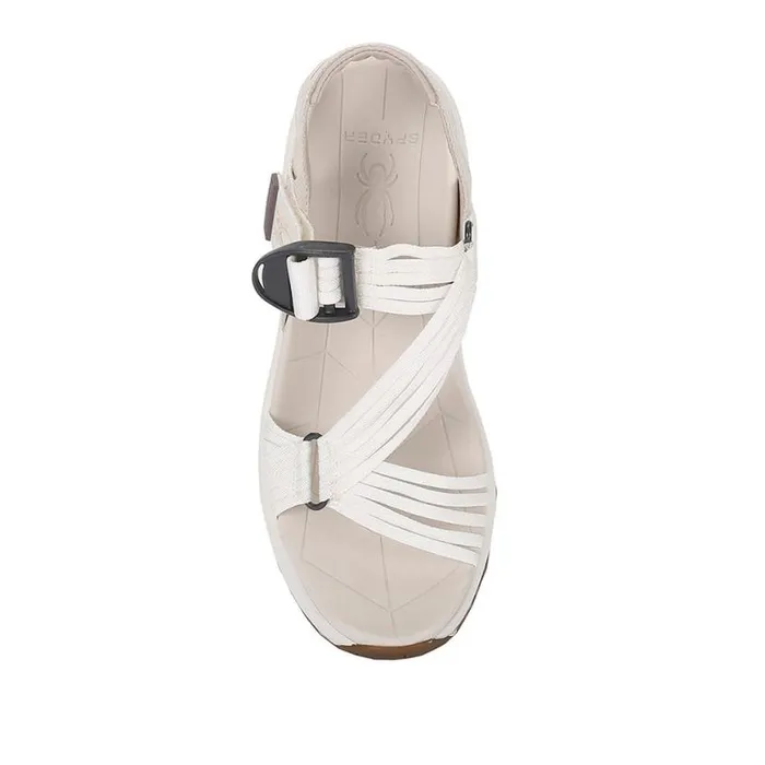Womens Chersky White Spyder Sandals