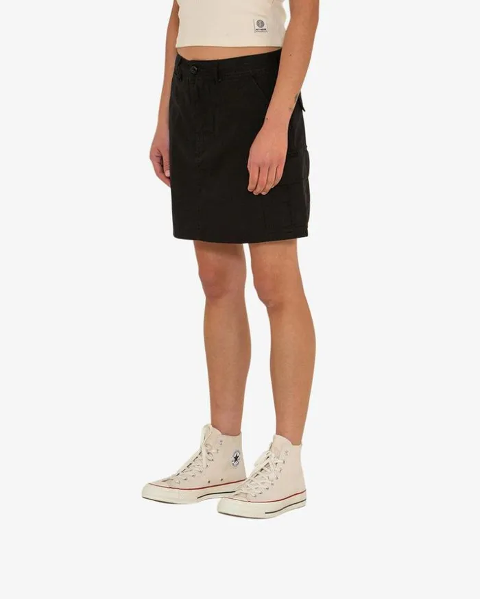 Womens Deus Ex Machina Skirts Reggie Skirt 8211 Black Black Womens Deus Ex Machina Skirts Reggie Skirt 8211 Black Black