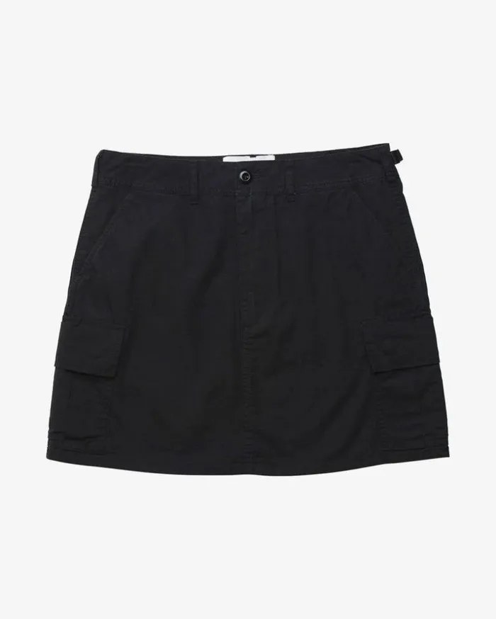 Womens Deus Ex Machina Skirts Reggie Skirt 8211 Black Black Womens Deus Ex Machina Skirts Reggie Skirt 8211 Black Black