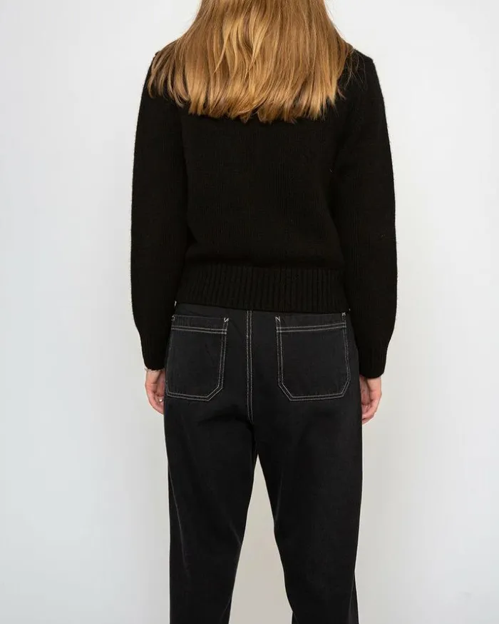 Womens Deus Ex Machina Sweaters Alexia Knit 8211 Phantom Black Phantom Black
