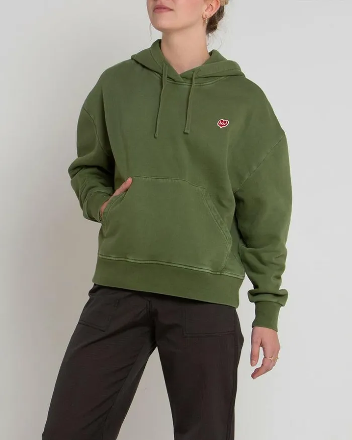 Womens Deus Ex Machina Sweaters True Romance Hoodie 8211 Pesto Pesto
