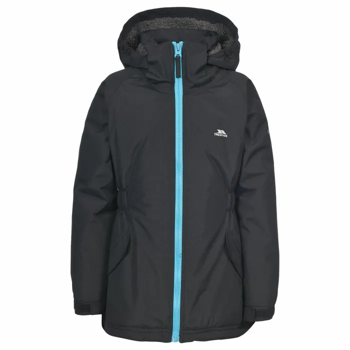 Wonder Girls039 Waterproof Jacket Black Kids Trespass Waterproof Jackets