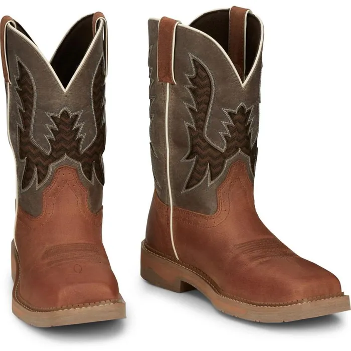 Work Men Justin Boots Bolt 11034 Work Boot Light Brown 040brown041