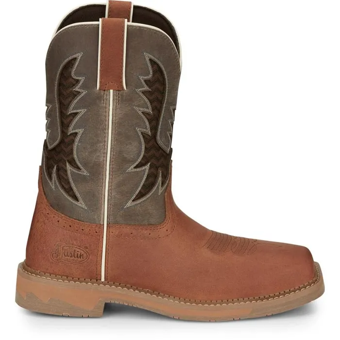Work Men Justin Boots Bolt 11034 Work Boot Light Brown 040brown041