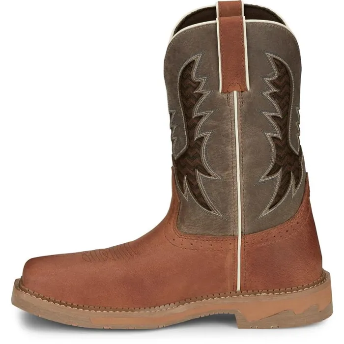 Work Men Justin Boots Bolt 11034 Work Boot Light Brown 040brown041