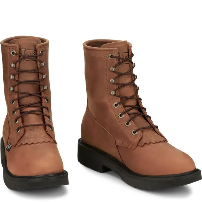 Work Men Justin Boots Livestock 8034 LaceUp Round Toe Work Boots Aged Brown 040brown041 Work Men Justin Boots Livestock 8034 LaceUp Round Toe Work Boots Aged Brown 040brown041
