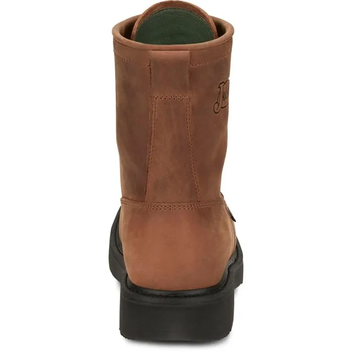 Work Men Justin Boots Livestock 8034 LaceUp Round Toe Work Boots Aged Brown 040brown041