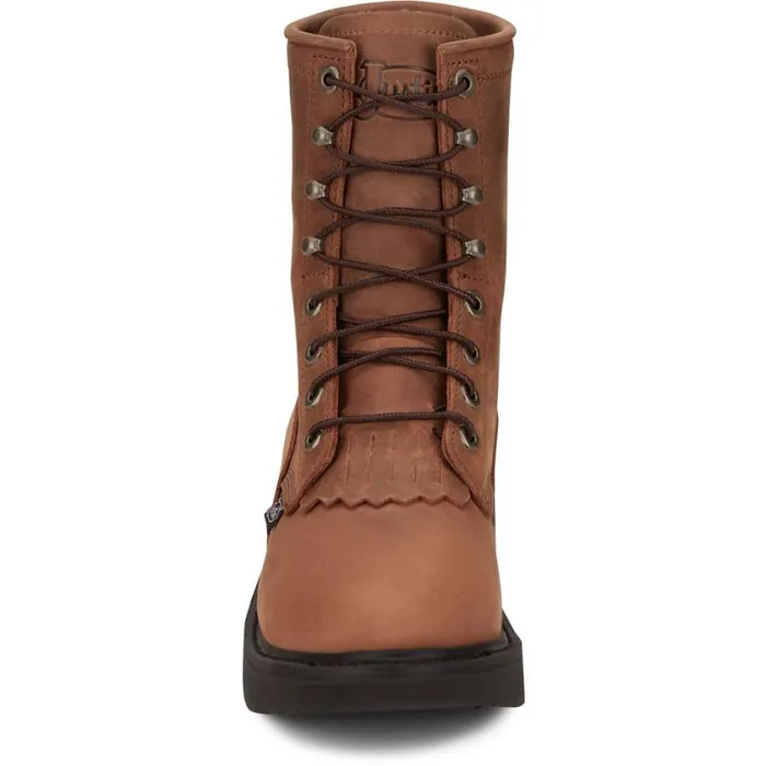 Work Men Justin Boots Livestock 8034 LaceUp Round Toe Work Boots Aged Brown 040brown041