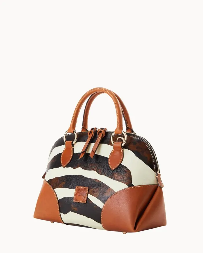 Zebra Leather Domed Satchel Zebra Women Dooney and Bourke Satchels Zebra Leather Domed Satchel Zebra Women Dooney and Bourke Satchels