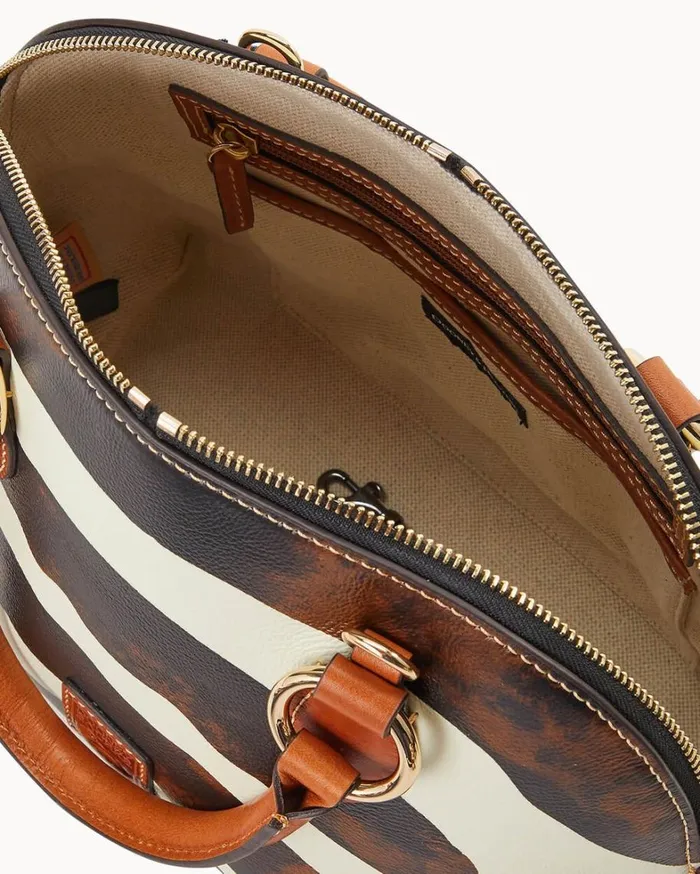 Zebra Leather Domed Satchel Zebra Women Dooney and Bourke Satchels Zebra Leather Domed Satchel Zebra Women Dooney and Bourke Satchels