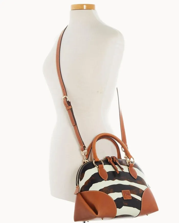 Zebra Leather Domed Satchel Zebra Women Dooney and Bourke Satchels Zebra Leather Domed Satchel Zebra Women Dooney and Bourke Satchels