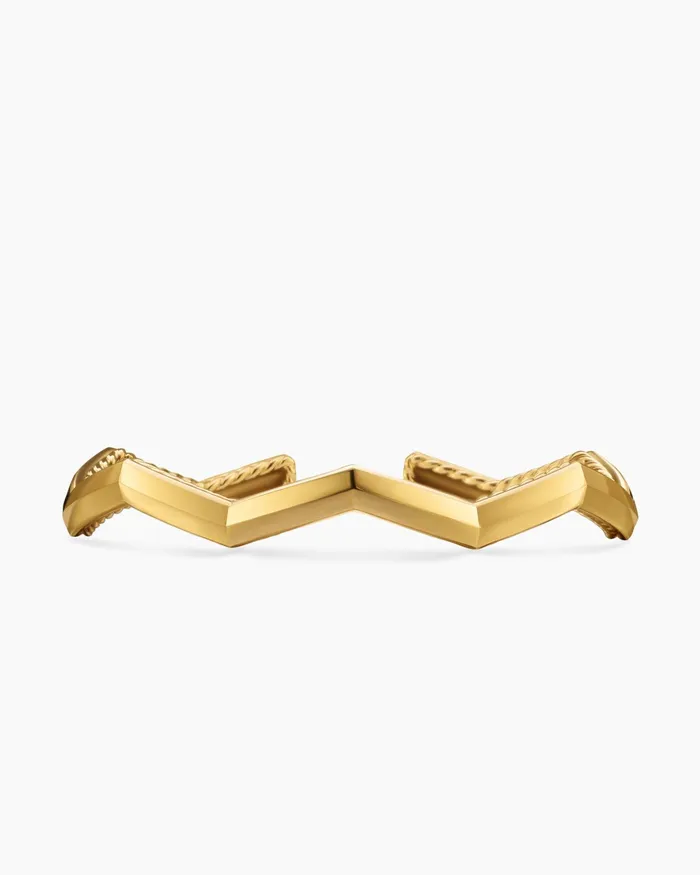 Zig Zag Stax Cuff Bracelet In 18K Yellow Gold 5mm Women David Yurman Cuff
