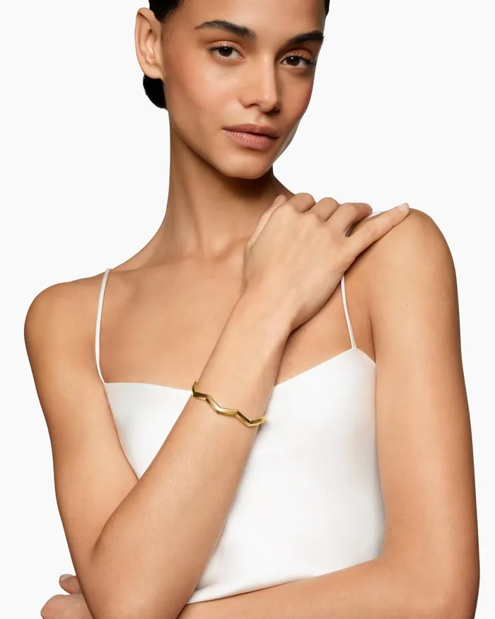 Zig Zag Stax Cuff Bracelet In 18K Yellow Gold 5mm Women David Yurman Cuff Zig Zag Stax Cuff Bracelet In 18K Yellow Gold 5mm Women David Yurman Cuff