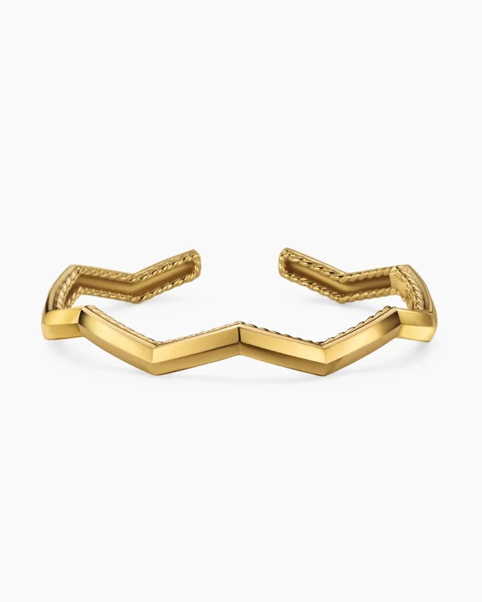 Zig Zag Stax Cuff Bracelet In 18K Yellow Gold 5mm Women David Yurman Cuff Zig Zag Stax Cuff Bracelet In 18K Yellow Gold 5mm Women David Yurman Cuff