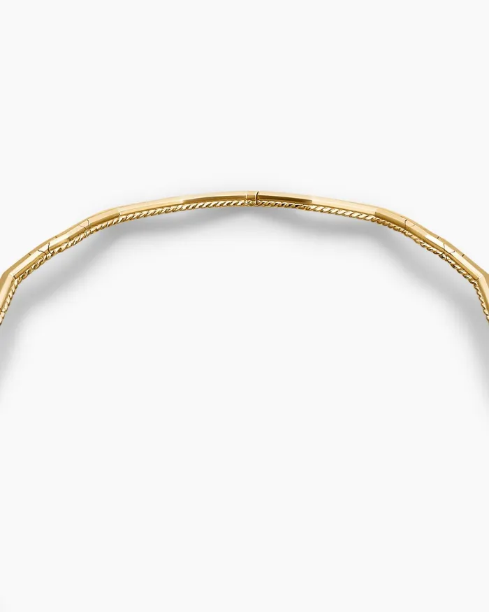 Zig Zag Stax Necklace In 18K Yellow Gold With Diamonds 5mm Women David Yurman Statement Zig Zag Stax Necklace In 18K Yellow Gold With Diamonds 5mm Women David Yurman Statement