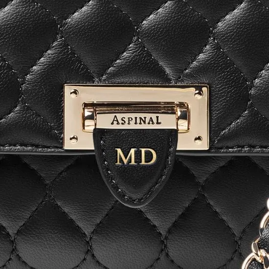 Zip Top Lottie Bag Black Nappa Women Aspinal Of London Shoulder