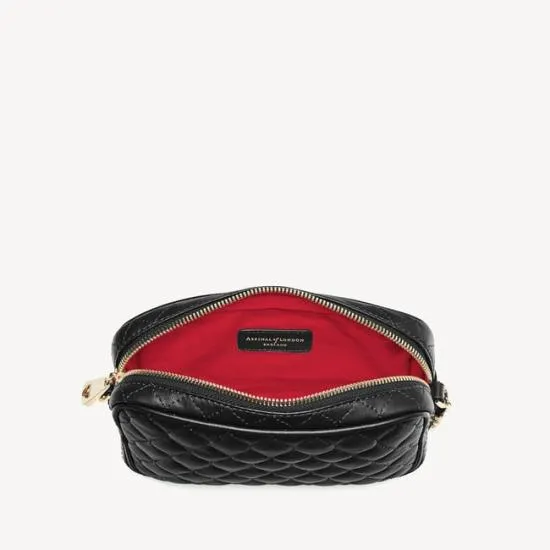 Zip Top Lottie Bag Black Nappa Women Aspinal Of London Shoulder